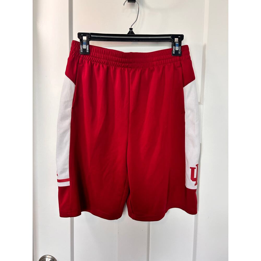 NWT Adidas‎ Boys Indiana University Basketball Shorts Red White SZ Large (14/16)